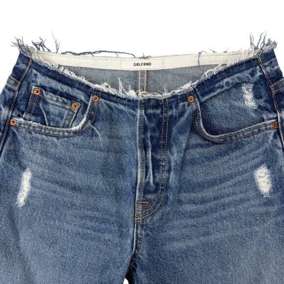 Grlfrnd Shannan Raw Edge Cropped Jeans 25 - Picture 5 of 8
